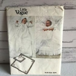 2675 VOGUE CHRISTENING DRESS, COAT, BLANKET NEWBORN PATTERN UNCUT